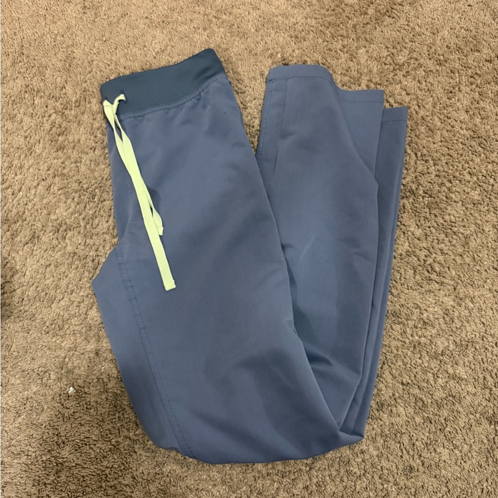 Figs Kids Joggers in Blue with Neon Accents